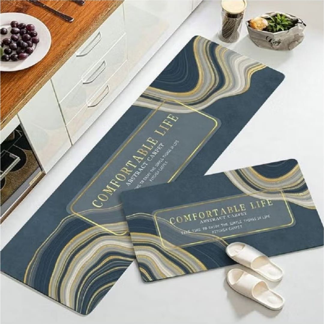 2pc Rubber Kitchen Mat