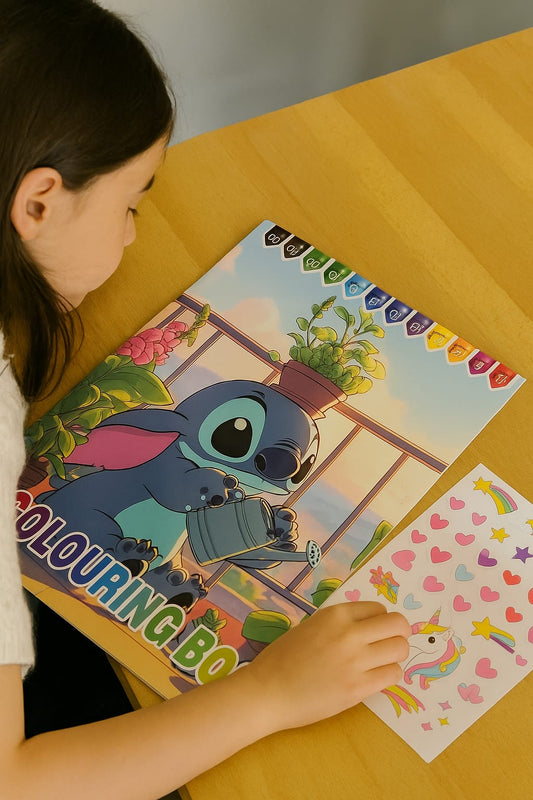 Stitch Colouring Book With Stickers