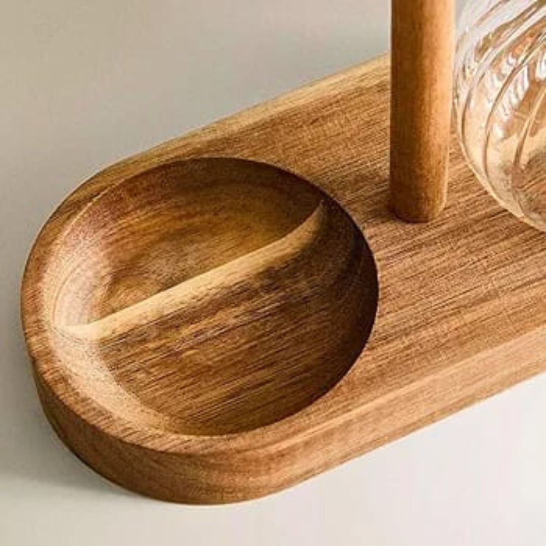 Bamboo Oil And Vinegar Cruet Set