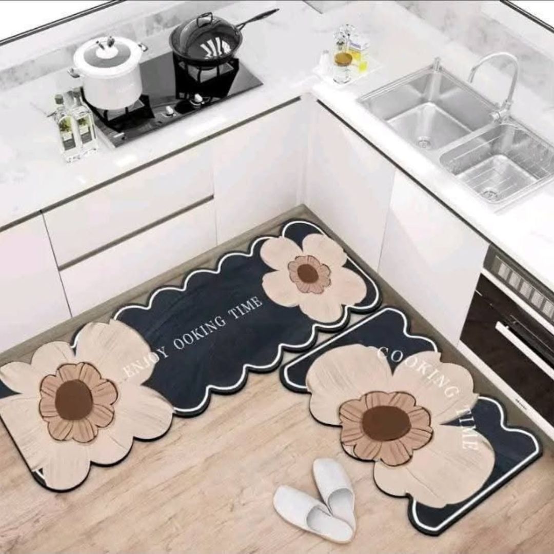 Large 2pc Rubber Kitchen Mat