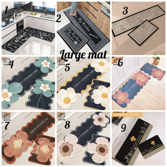 Large 2pc Rubber Kitchen Mat