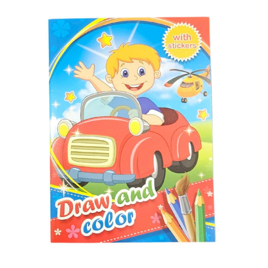 Kids Car Colouring Book With Stickers