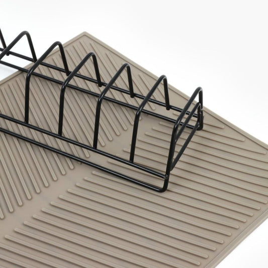 Dish Rack With Silicone Mat
