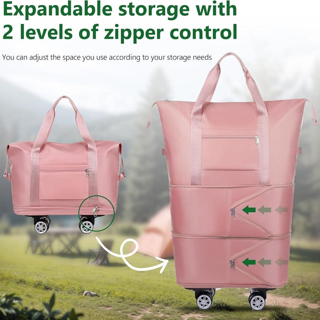 Foldable Duffle Bag With Wheels