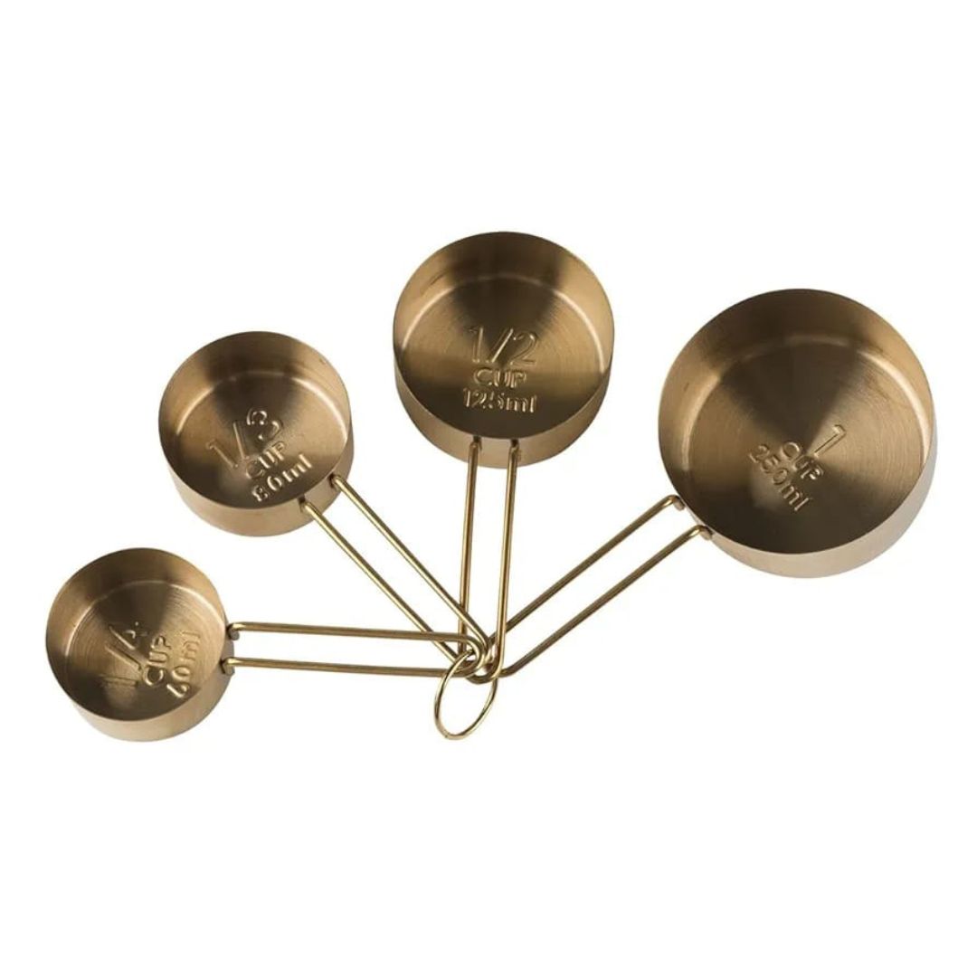 4pc Gold Measuring Cup Set