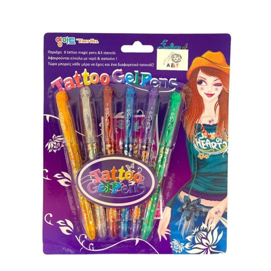 6pc Tattoo Gel Pens