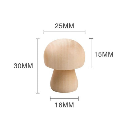 Wooden 6pc DIY Mushroom