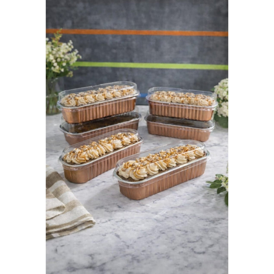 50pc Rosegold Aluminum Container With Lid