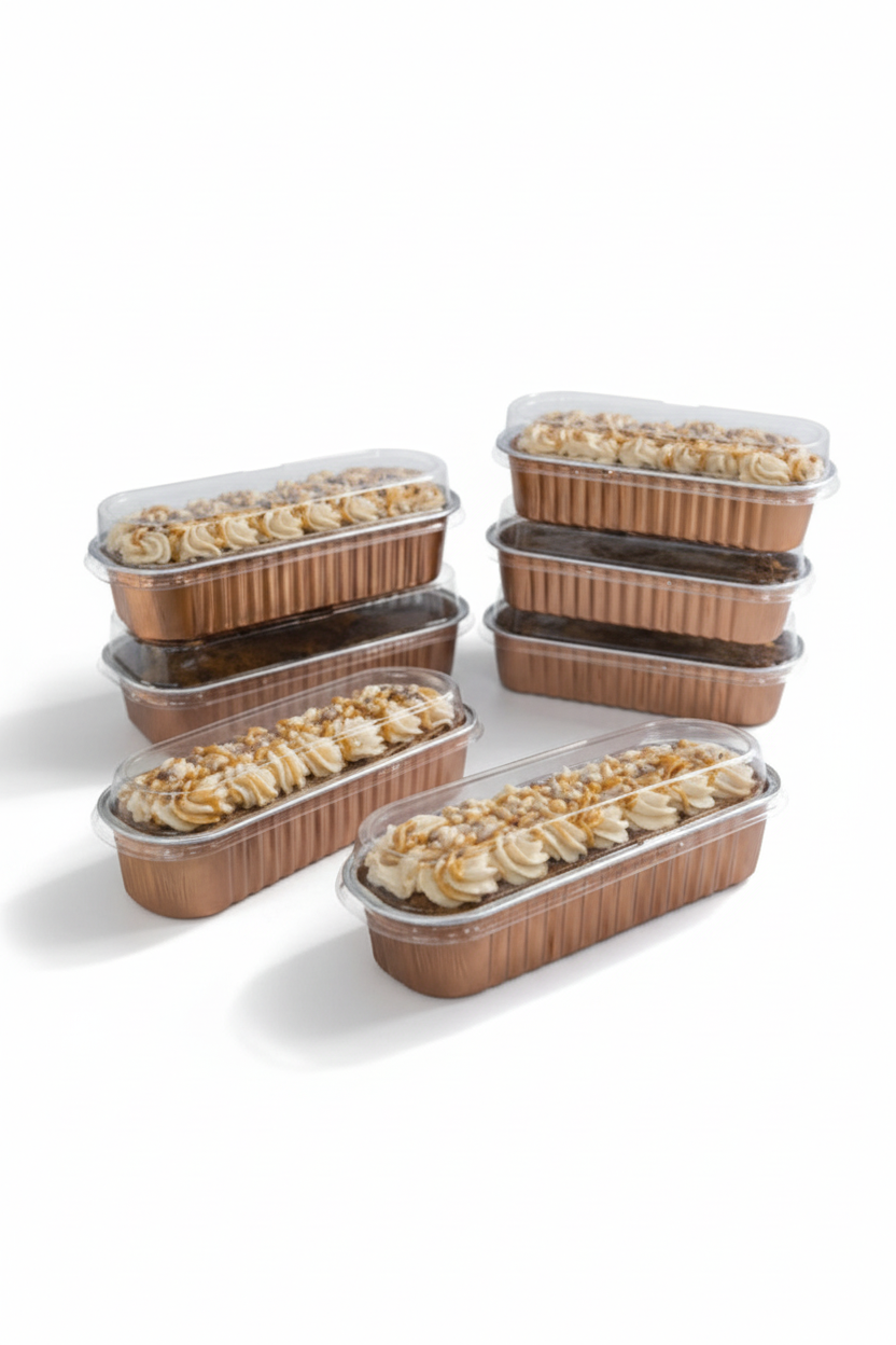 50pc Rosegold Aluminum Container With Lid