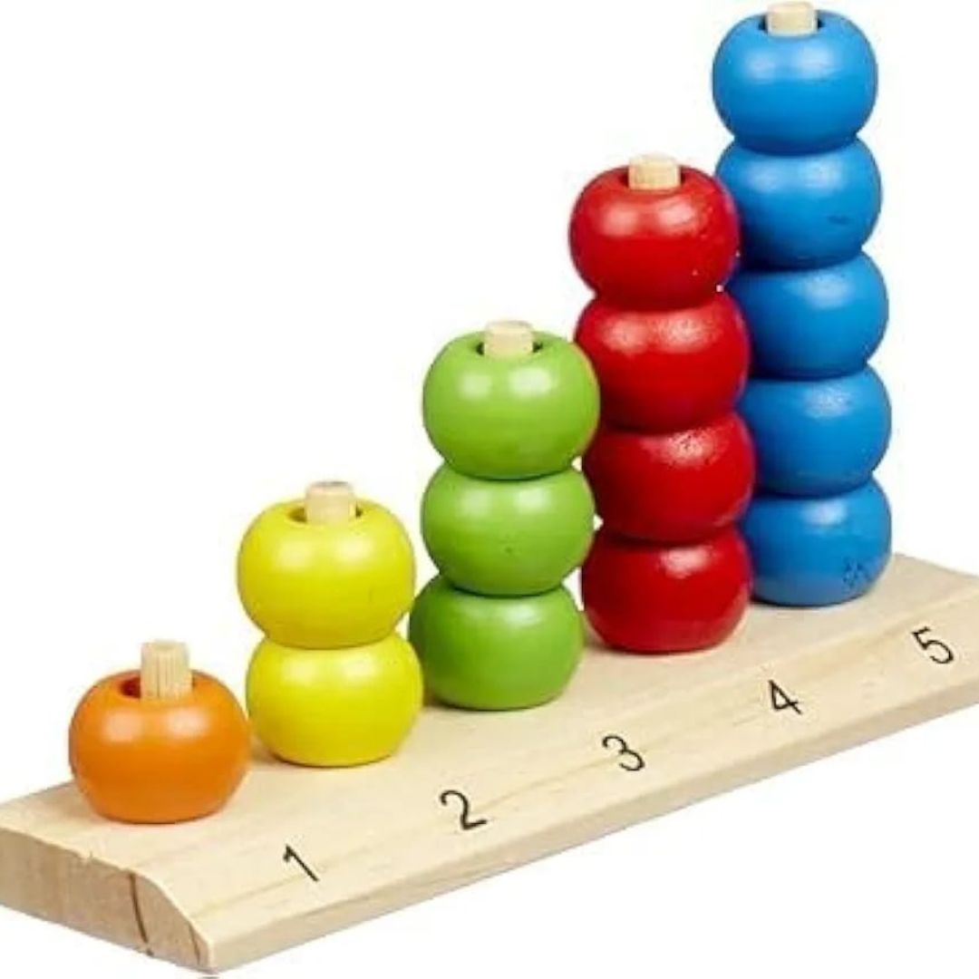 Wooden Number And Colour Ring