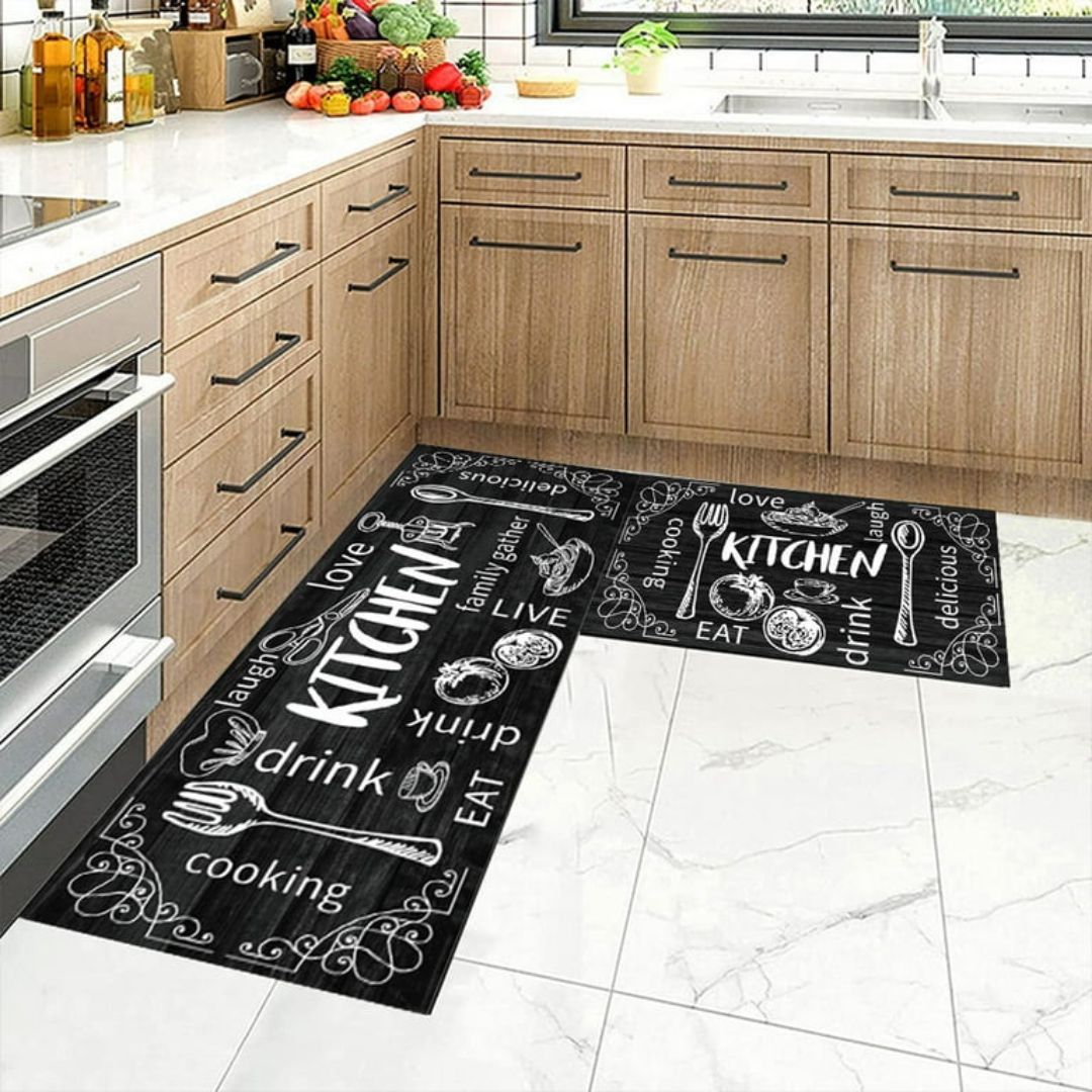 Large 2pc Rubber Kitchen Mat