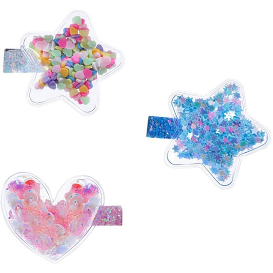 2pc Bubble Glitter Pins