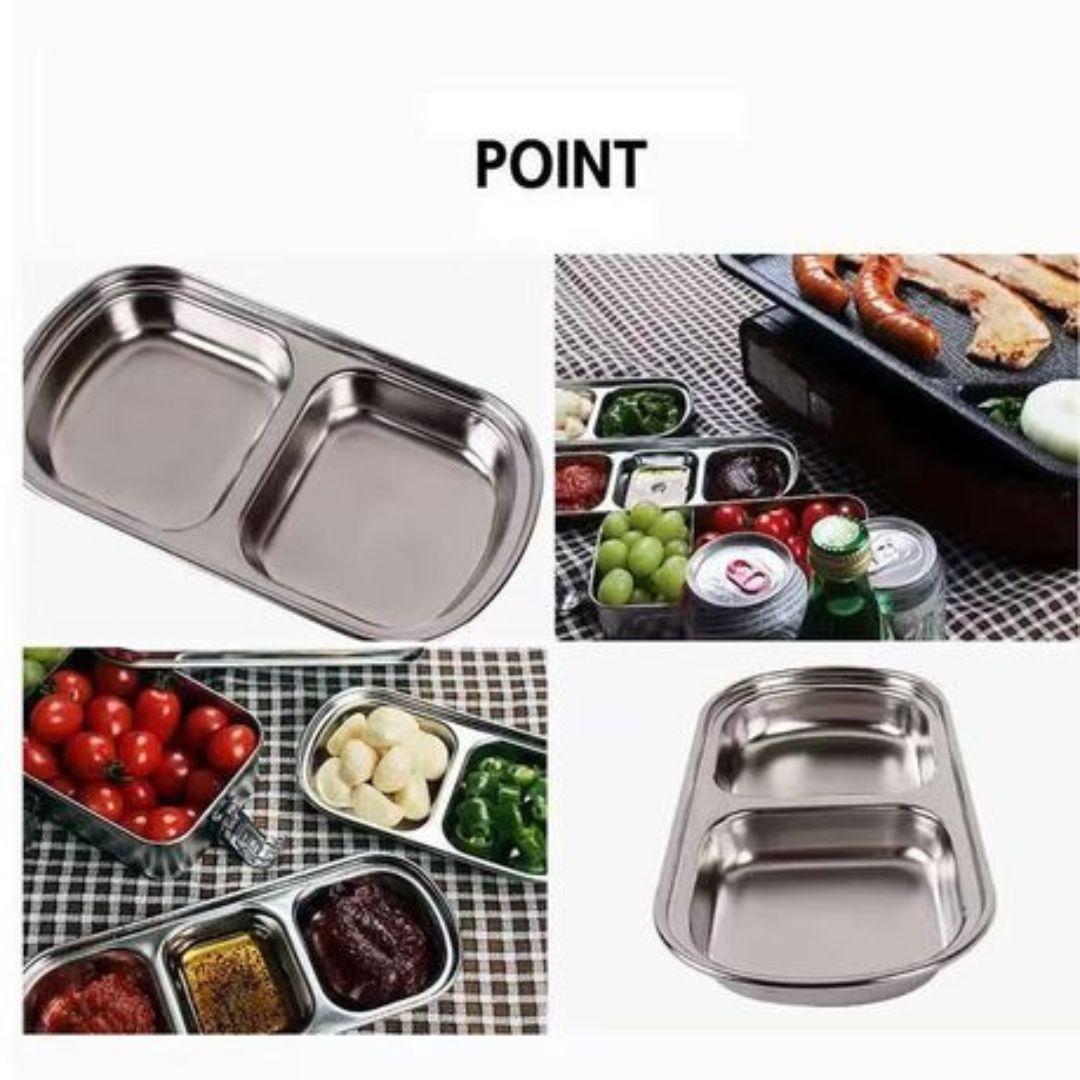 Stainless Steel Divided Condiment Holder