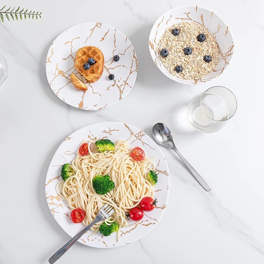 Luminarc 19pc Agorar Gold Dinner Set