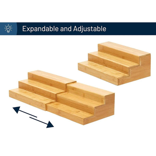 Bamboo Expandable 3 Tier Shelf-largeI