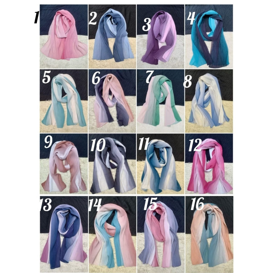 Pleated Ombre Scarf