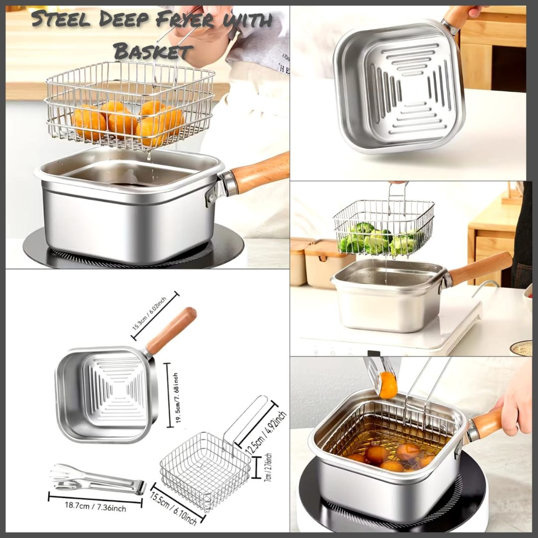 Stainless Steel Fryer With Basket