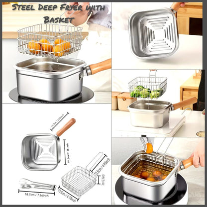 Stainless Steel Fryer With Basket