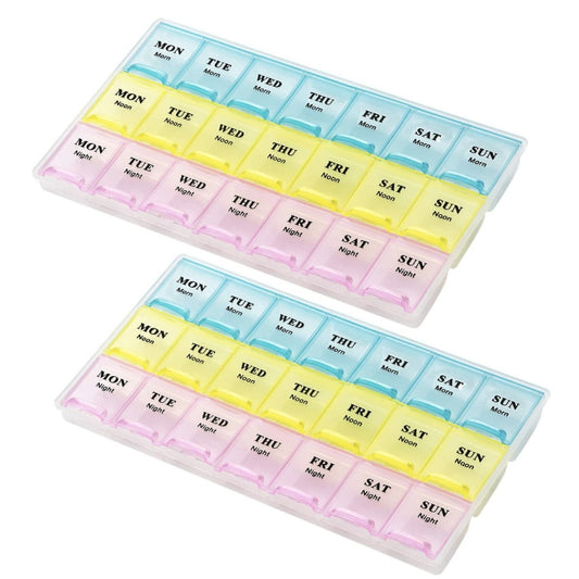 21 Compartment Pill Box