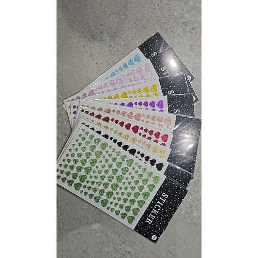 Glitter Heart Stickers