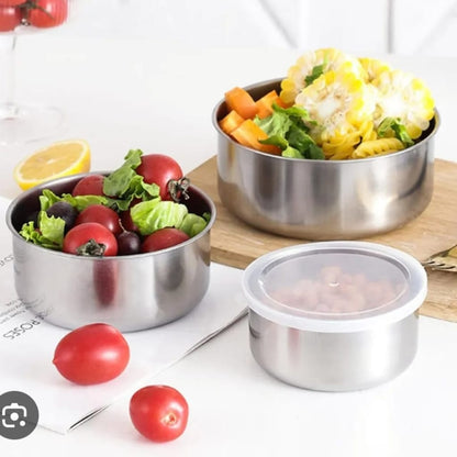 5pc Stainless Steel Bowls With Lids
