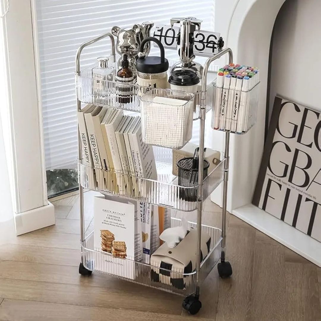 3 Tier Acrylic Trolley