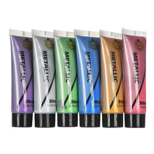 6pc Acrylic Metallic Paint