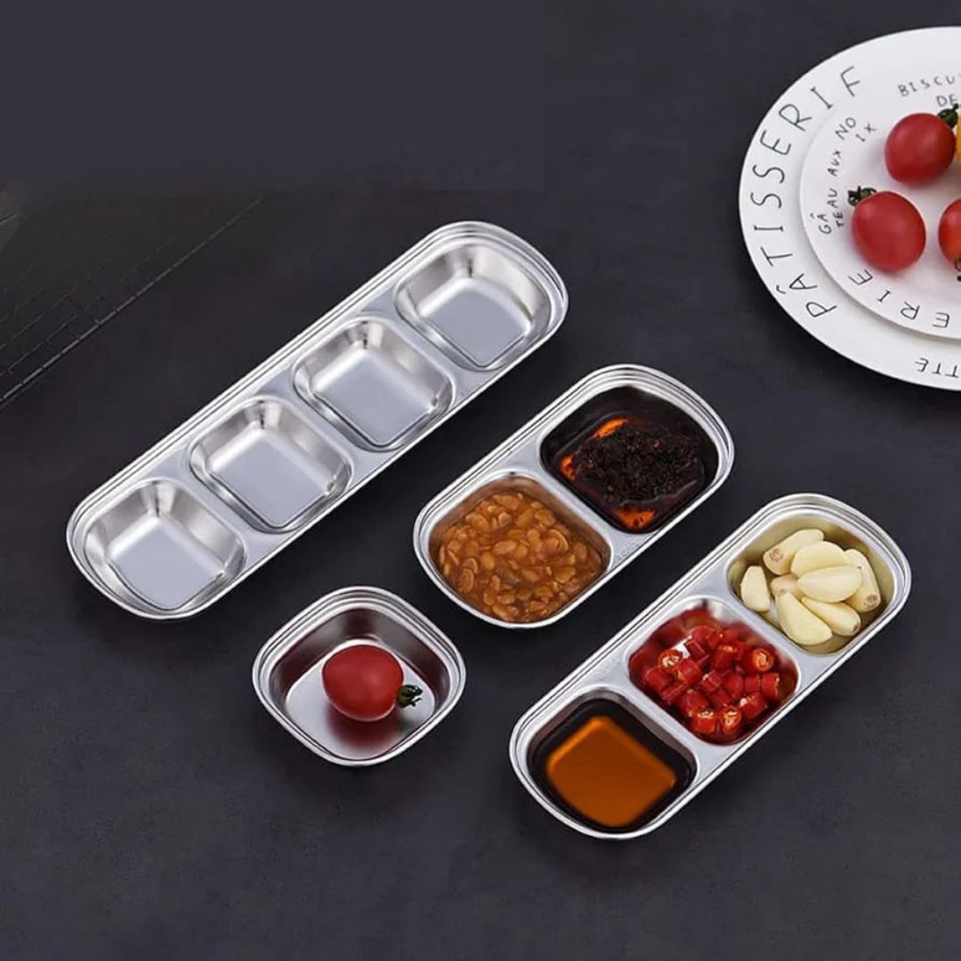 Stainless Steel Divided Condiment Holder