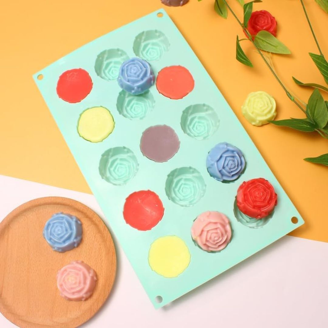 15 Slot Mini Rose Mould
