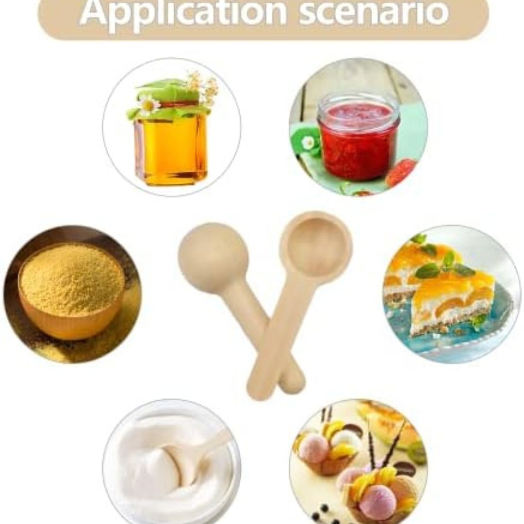 6pc Wooden Mini Spoons