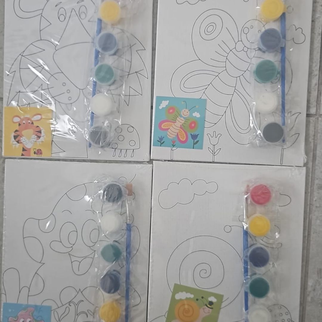 DIY Printed Canvas And Paint Set Extra Small 15x20cm