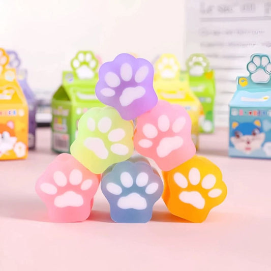 4pc Mini Paw Eraser