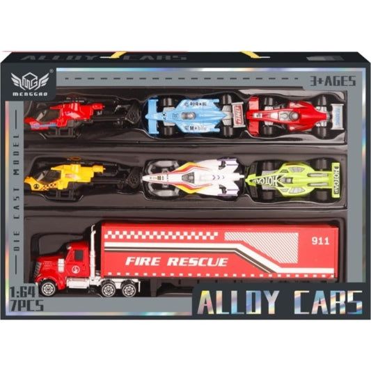 7pc Die Cast Racing Car Set