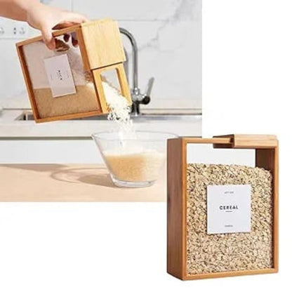 Bamboo Cereal Dispenser