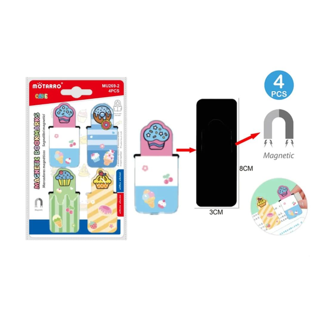 4pc Magnetic Bookmarks