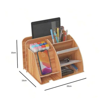 Wooden Phone And Desk Organizer