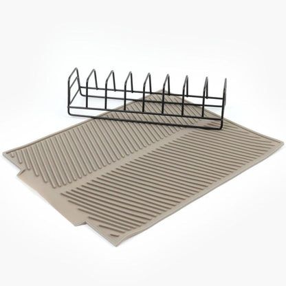 Dish Rack With Silicone Mat