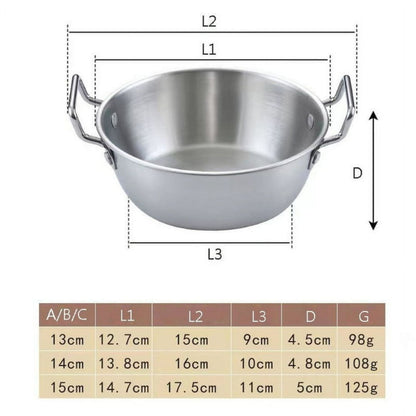 Stainless Steel Korean Dishing Bowl