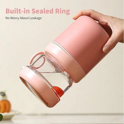 Portable Food Flask With Snack Box