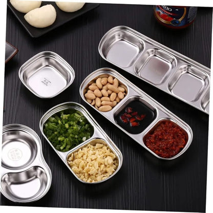 Stainless Steel Divided Condiment Holder