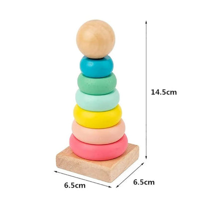 Rainbow Wooden Stacking Ring