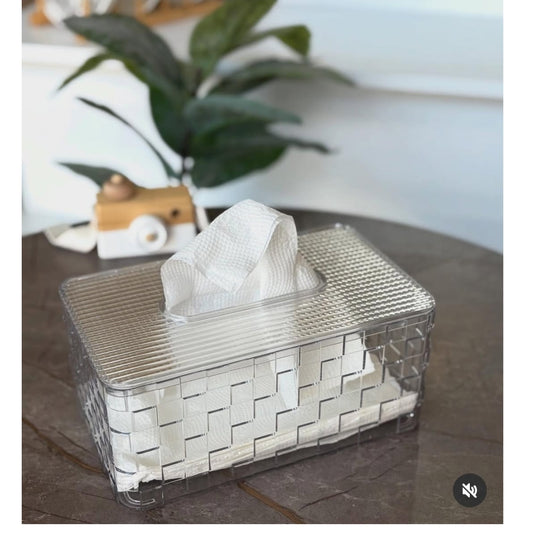 Acrylic Patterned Tissue Box