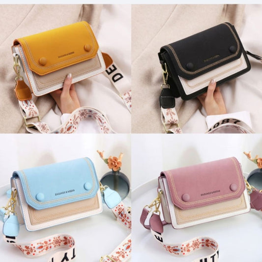 2 Tone Crossbody Sling Bag