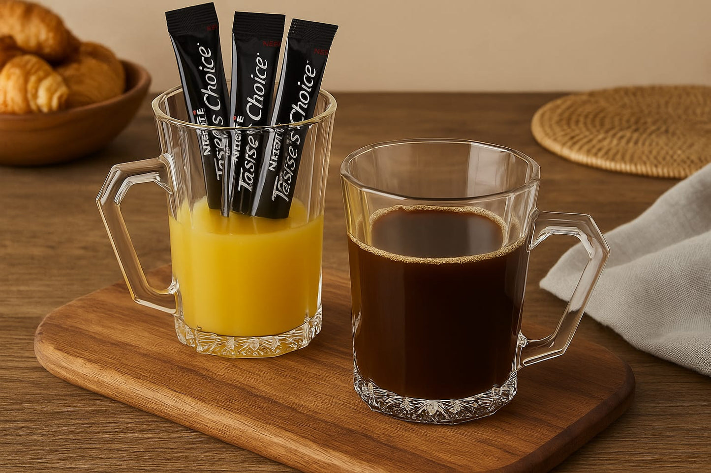 6pc Diamond Clear Glass Mug 180ml