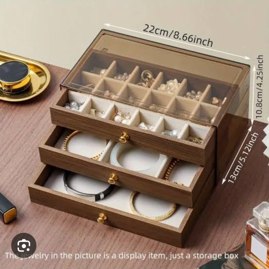 3 Layer Wood Grain Jewlery Box