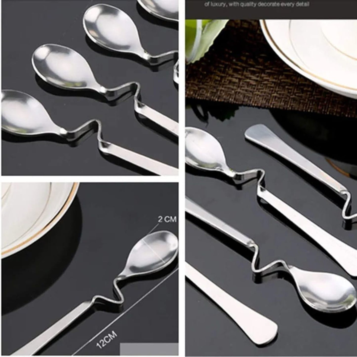 6pc Wavy Teaspoon