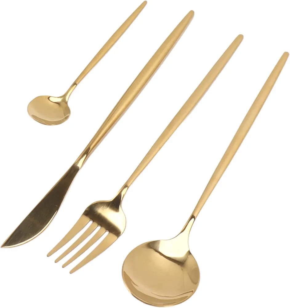 24pc Gold Cutlery Set