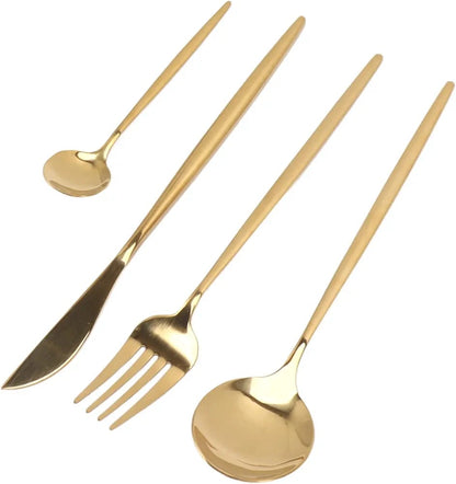 24pc Gold Cutlery Set