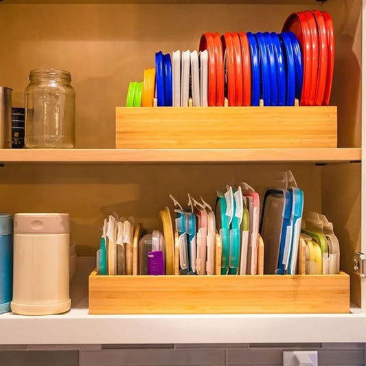 Bamboo Organiser With 5 Divider