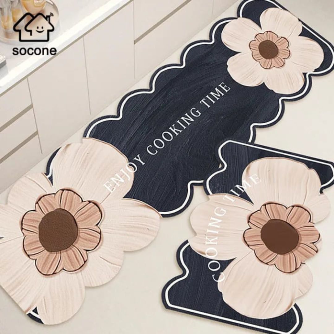 Large 2pc Rubber Kitchen Mat